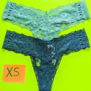 Victoria's Secret Lace Thong Panty Bundle Size XS - 2 pairs